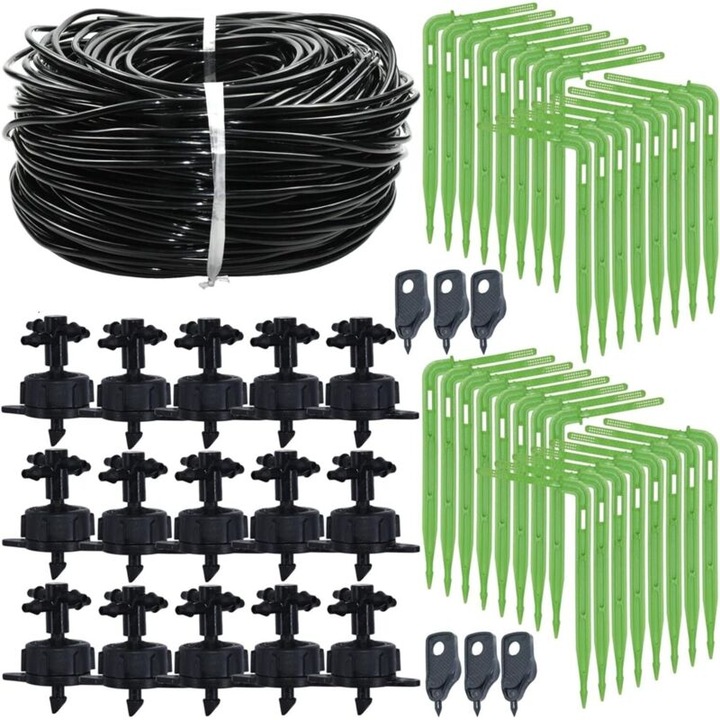 Sistem irigare prin picurare 100m, debit reglabil, multicolor