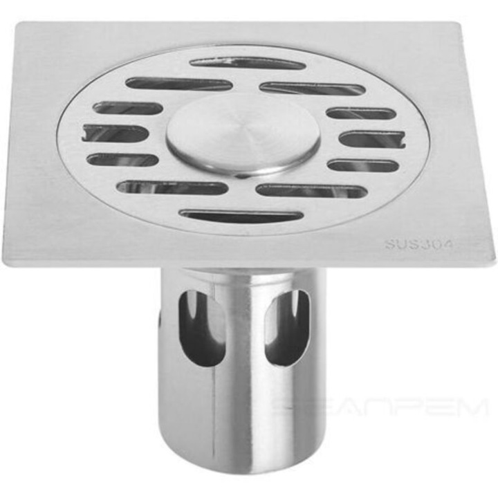 Sistem de scurgere podea inox, universal, anti-miros, 10x10cm