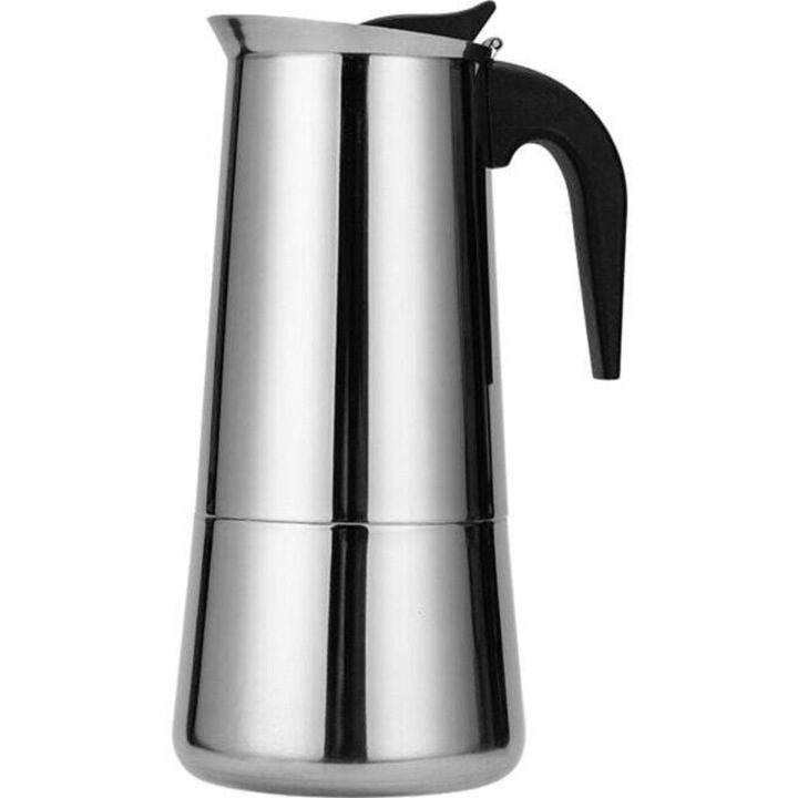 Espressor italian 300ml, inox 430, 6 cesti, design ergonomic