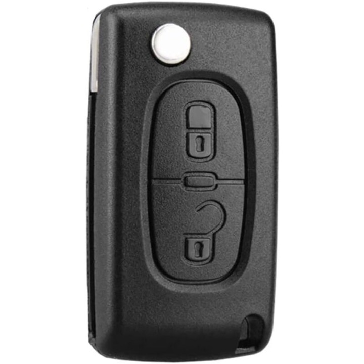 Összecsukható pótkulcs Peugeot 207 307 308 407 408 3008 5008 modellekhez, elektronikus áramkör nélkül, cserekészlet