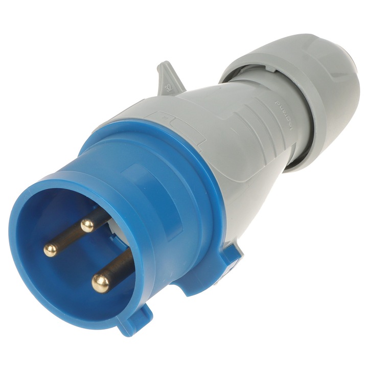 Priza industriala portabila LEGRAND, 230 V, 32 A, IP44, gri + albastru, 180x78x68mm