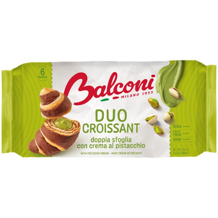 Croissant cu umplutura 30% de fistic, Balconi, 300 g