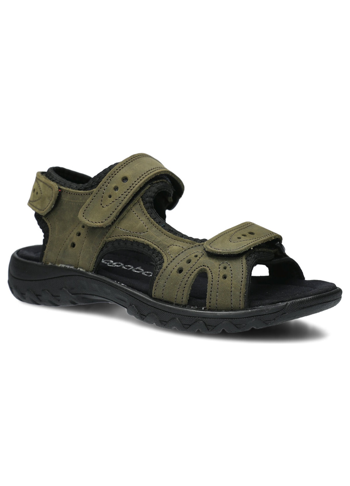 Sandale dama, Nagaba, Modelul 264, Piele naturala, Kaki, 39 EU