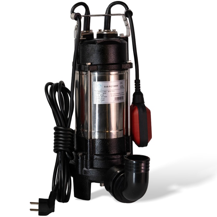 Pompa submersibila cu tocator Qube, 800W, adancime imersiune 5m, inaltime maxima refulare 8.5m