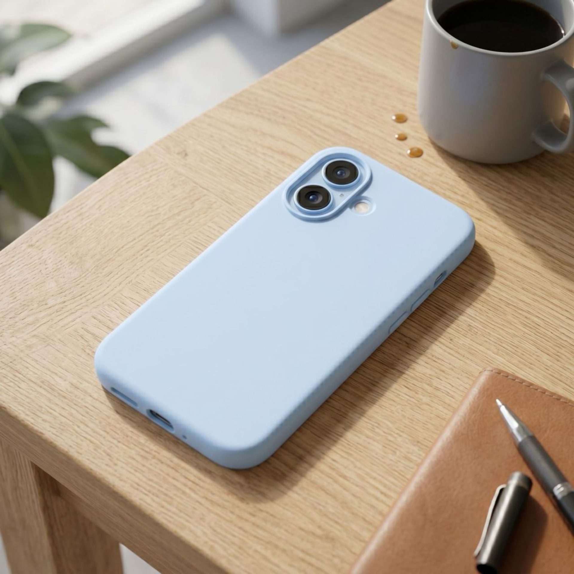 Husa de Protectie Telefon, Flippy, Compatibila cu iPhone 16, Silicon Premium Antisoc, Anti-Zgirieturi, MagSafe, Acces Camera Control, Protectie 360, Interior Microfibra, Albastru