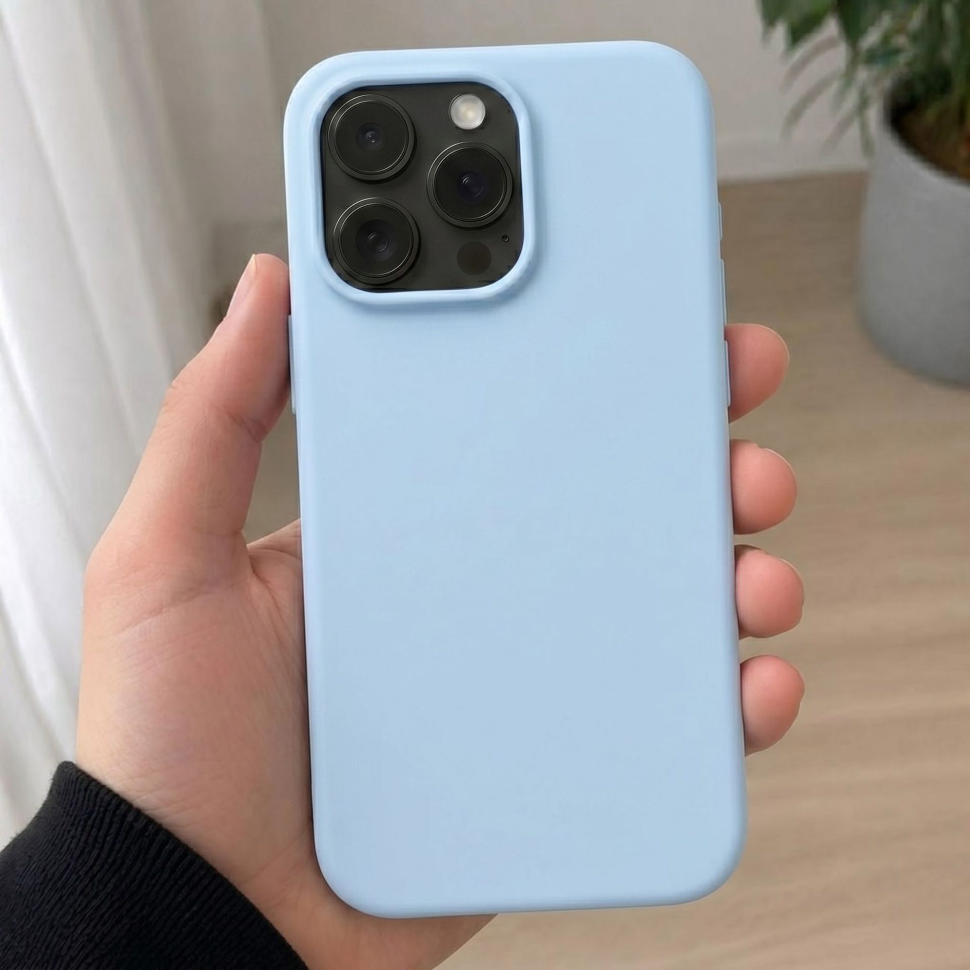 Husa de Protectie Telefon, Flippy, Compatibila cu iPhone 16 Pro, Silicon Premium Antisoc, Anti-Zgirieturi, MagSafe, Acces Camera Control, Protectie 360, Interior Microfibra, Albastru