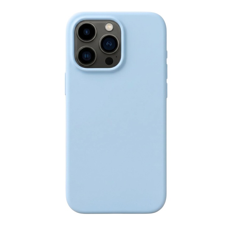 Husa de Protectie Telefon, Flippy, Compatibila cu iPhone 16 Pro, Silicon Premium Antisoc, Anti-Zgirieturi, MagSafe, Acces Camera Control, Protectie 360, Interior Microfibra, Albastru