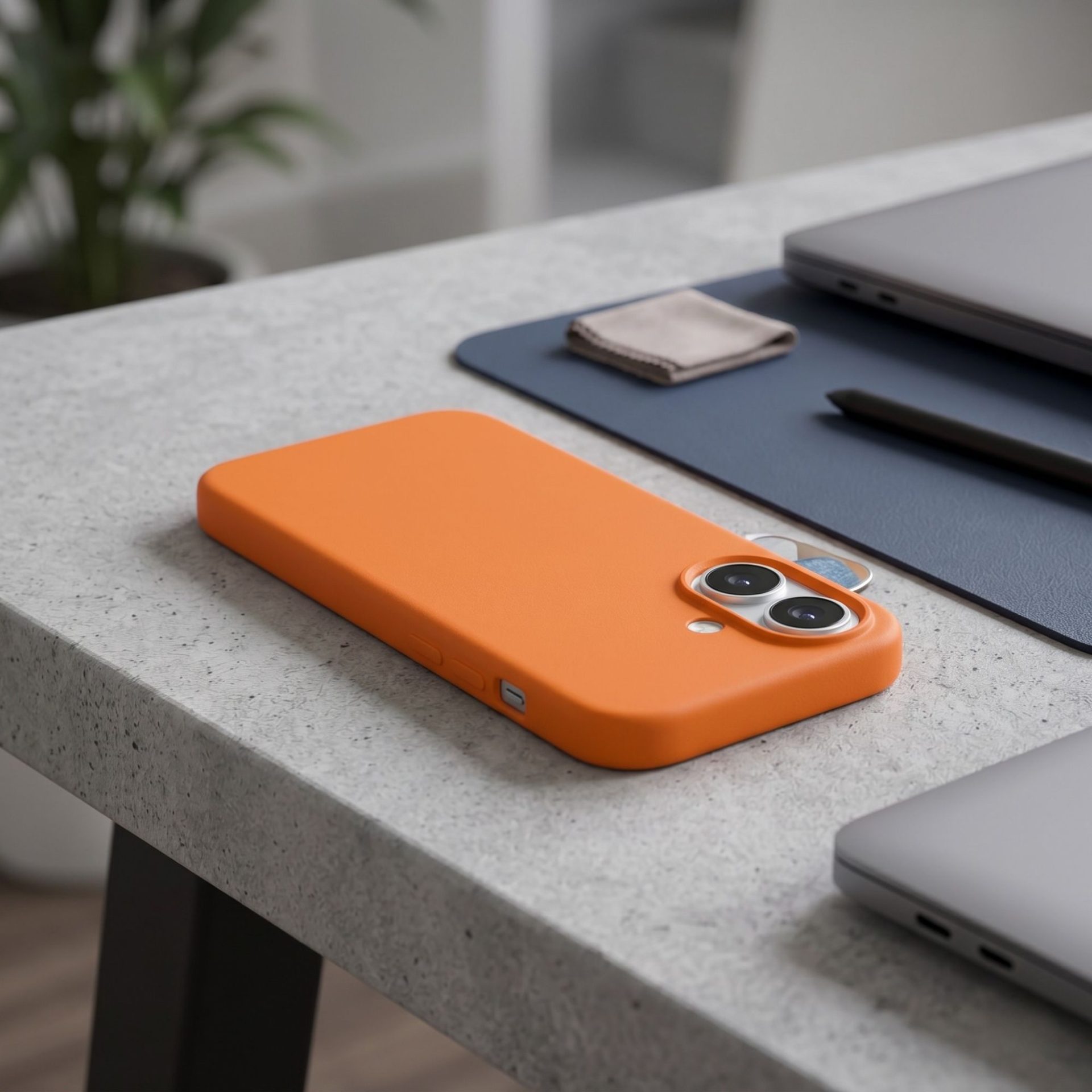Husa de Protectie Telefon, Flippy, Compatibila cu iPhone 16, Silicon Premium Antisoc, Anti-Zgirieturi, MagSafe, Acces Camera Control, Protectie 360, Interior Microfibra, Portocaliu