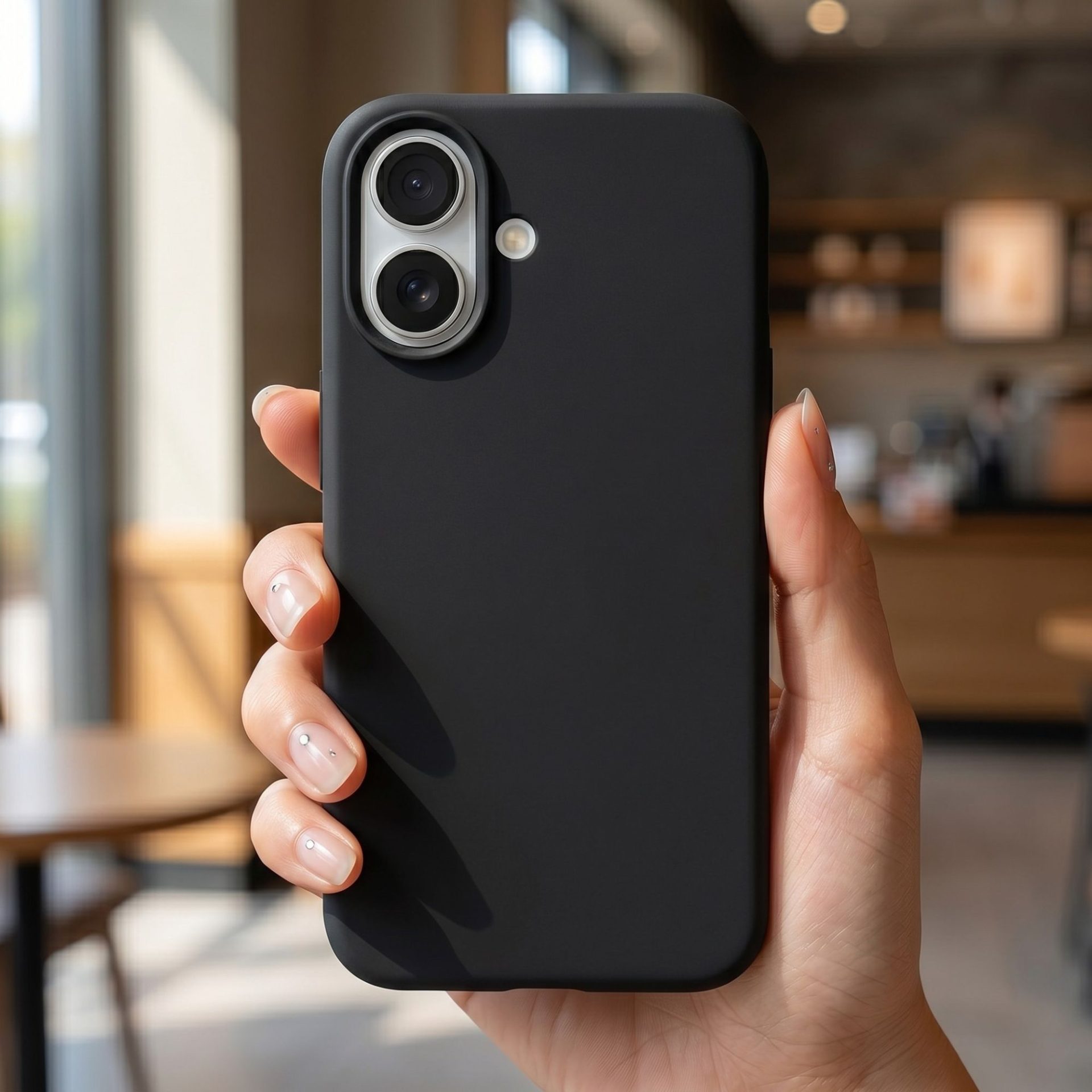 Husa de Protectie Telefon, Flippy, Compatibila cu iPhone 16, Silicon Premium Antisoc, Anti-Zgirieturi, MagSafe, Acces Camera Control, Protectie 360, Interior Microfibra, Negru