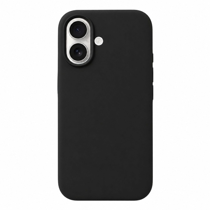 Husa de Protectie Telefon, Flippy, Compatibila cu iPhone 16, Silicon Premium Antisoc, Anti-Zgirieturi, MagSafe, Acces Camera Control, Protectie 360, Interior Microfibra, Negru