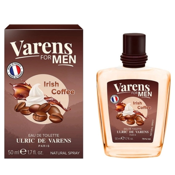 Apa de toaleta pentru barbati Varens Irish Coffee, 50 ml, ULRIC DE VARENS