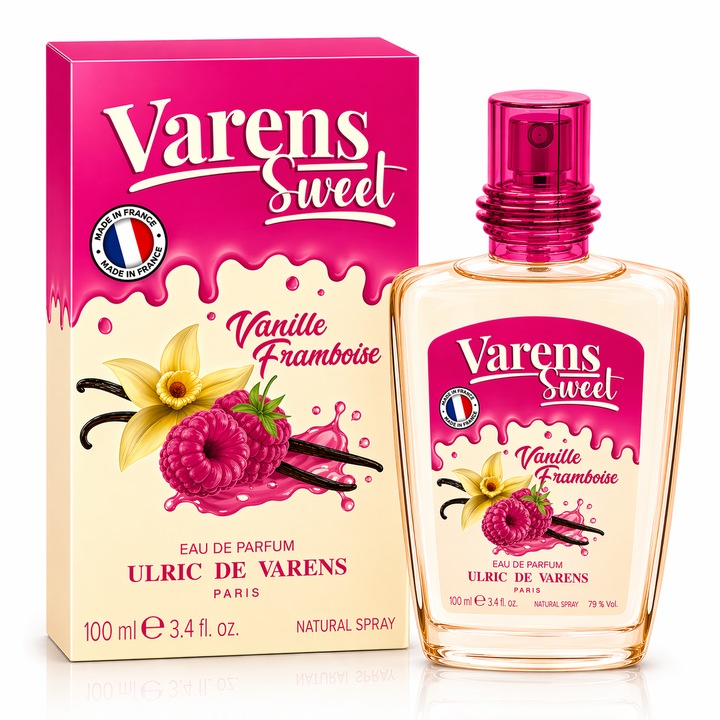 Apa de parfum pentru femei Ulric de Varens Sweet Vanille Framboise, EDP 100 ml