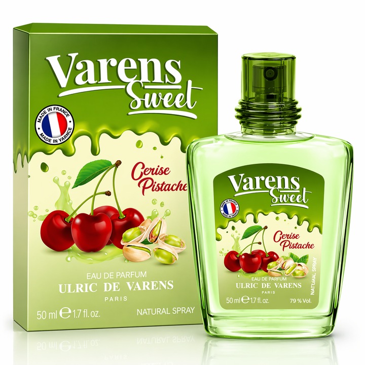 Apa de parfum pentru femei Ulric de Varens Sweet Cerise Pistache, EDP 50 ml