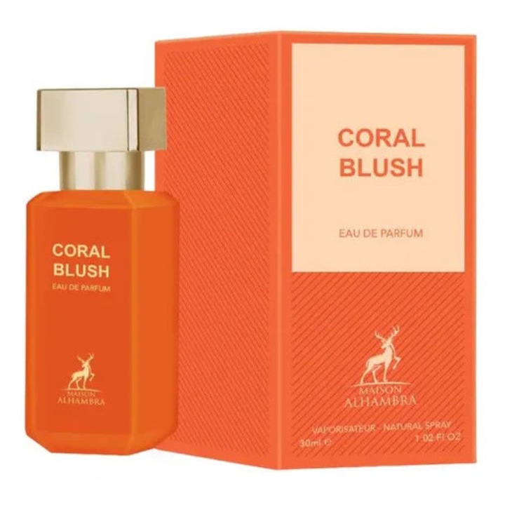 Maison Alhambra Coral Blush, apă de parfum unisex, 30ml, note fructate și florale