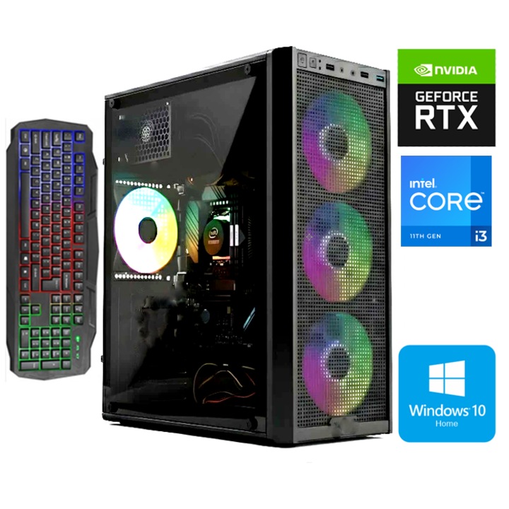 PC Gaming KIDS OK 3-7 Ani Intel ® I3 8100, Video NVidia® GForce RTX 2060 DDR5 256Biti, 8 GB RAM, 500GB Hdd, opt