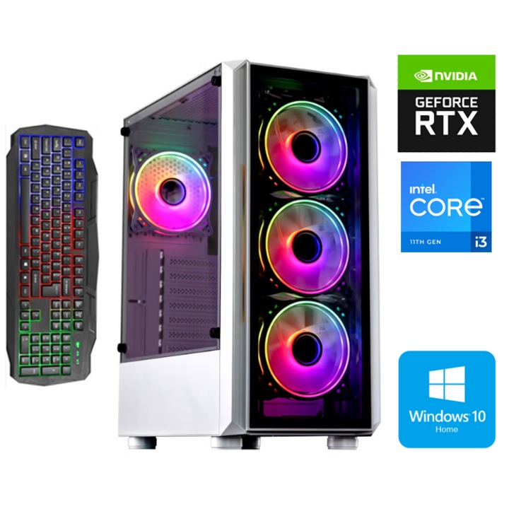 PC Gaming KIDS OK 3-7 Ani Intel ® I3 8100, Video NVidia® GForce RTX 2060 DDR5 256Biti, 8 GB RAM, 500GB Hdd, ntb