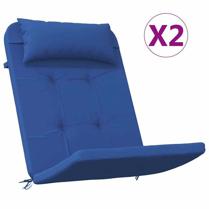 vidaXL Székpárnák Egyszínű 2 pcs Kék 58 x 77 x 4, 5 cm Oxford Szövet 361840
