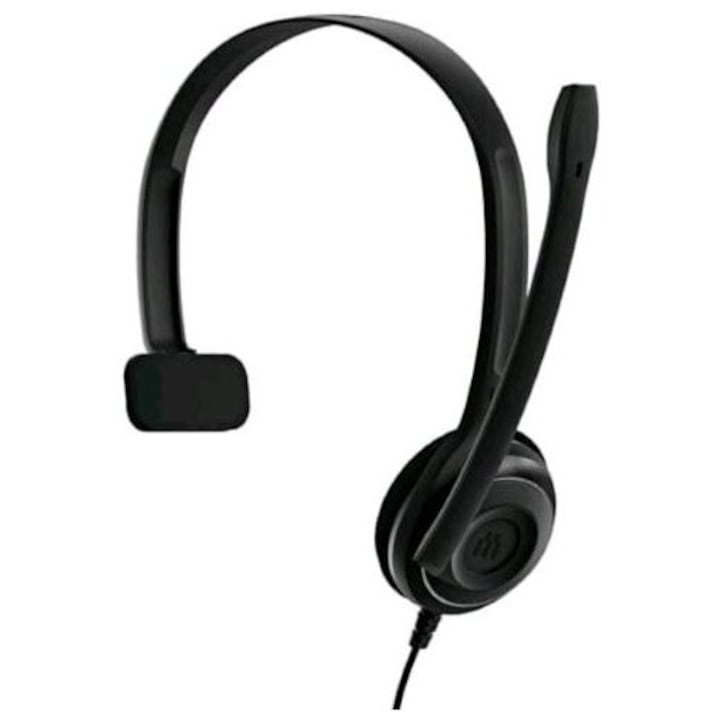 Casti Epos Sennheiser PC 7 USB cu fir, on-ear, pentru birou, USB tip A, Negru