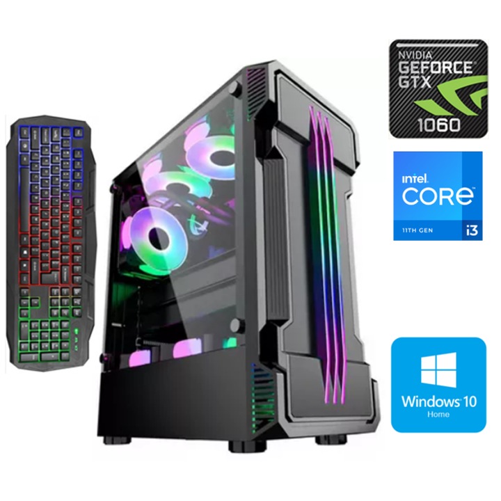 PC Gaming JUNIOR OK 3-7 Ani Intel ® I3 4130, Video NVidia® GForce GTX 1060 DDR5 256Biti, 16 GB RAM, 500GB Hdd, grz