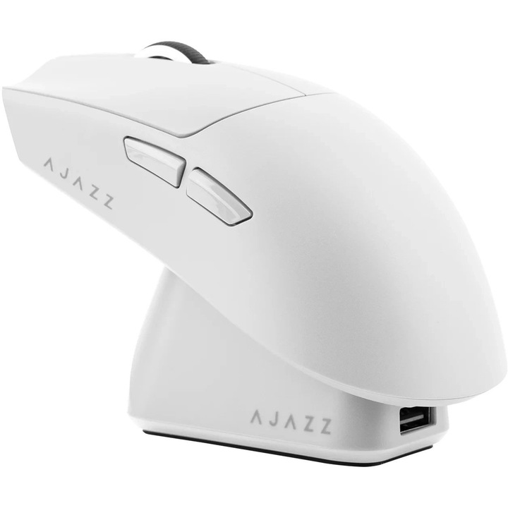 Безжична геймърска мишка Ajazz AJ139 V3 MC, Бял, USB