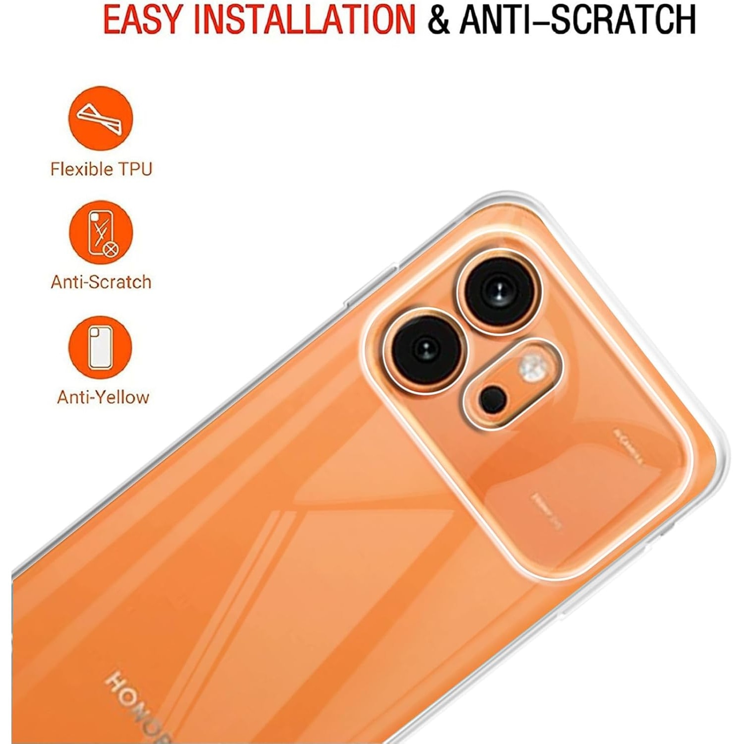 Husa pentru Honor 600, Anti-Shock 1.5mm, cu protectie lentile, transparenta
