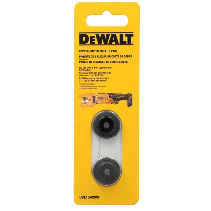 Set de 2 lame de schimb pentru unealta taiere tevi cupru DeWALT DCE1542CW, compatibil cu DCE154, diametru 20 mm, otel durabil