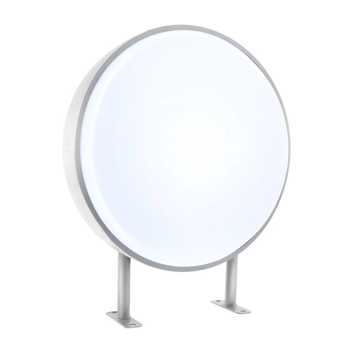 LED világító doboz, Reklámtábla, 50 cm, Kétoldalas, Kerek, Vízálló, AC tápellátás, Éttermeknek és üzleteknek, Fehér