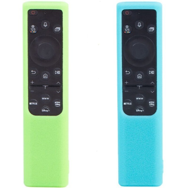 Carcasa protectoare din 2 piese pentru telecomanda Samsung Smart TV, cu alimentare solara, husa de protectie din silicon rezistenta la socuri