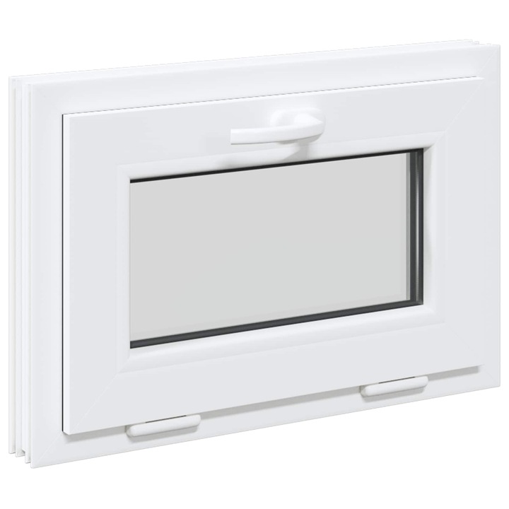 vidaXL Pinceablak RISOR 60 x 40 cm PVC és Üveg Fehér 42047221