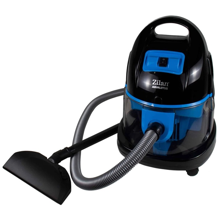 Прахосмукачка с водна филтрация, 1400 W, капацитет 8 L, черно-синя