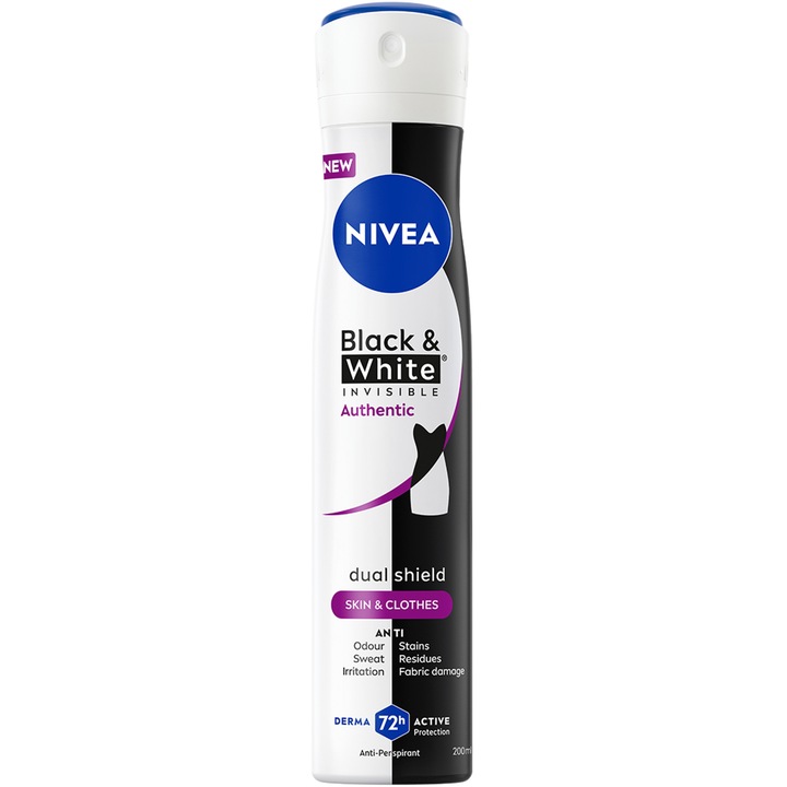Deodorant spray feminin NIVEA Black&White Authentic 200 ml