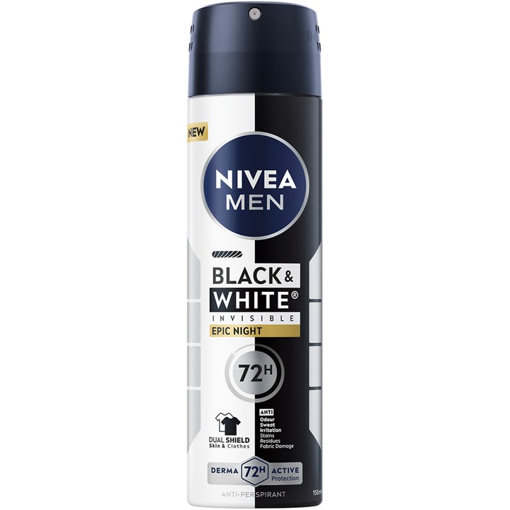 Deodorant spray masculin NIVEA MEN Black&White Epic Night 150 ml