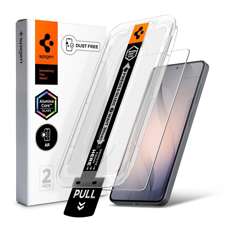 Set 2x Folii Spigen Glas.tR EZ-FIT Pro Anti-reflexie din sticla pentru Samsung Galaxy S26, Protectie Profesionala, Ultra Rezistenta, Calitate Premium, Transparenta