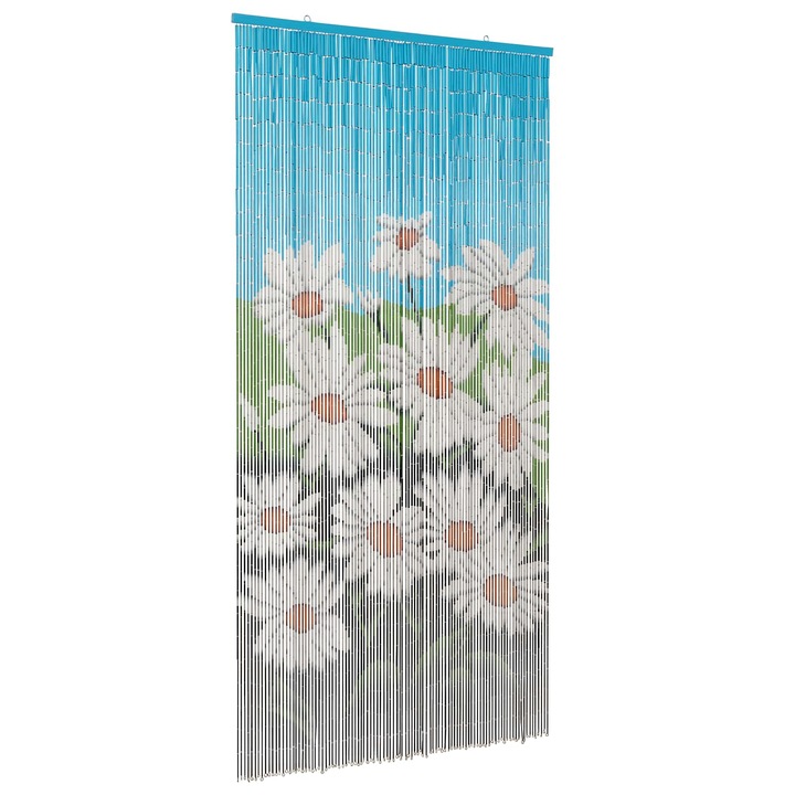 Cortina pentru usa de insecte vidaXL, multicolor 200 x 100 cm Bambus