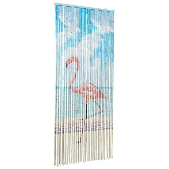 Cortina pentru usa de insecte vidaXL, multicolor 200 x 90 cm Bambus
