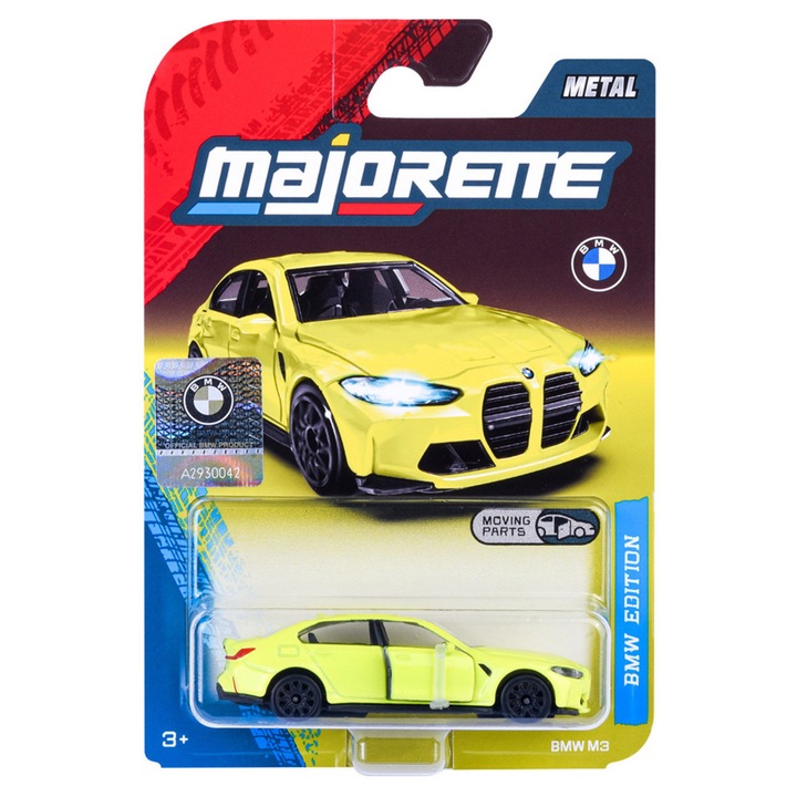 BMW G80 M3 - sárga - BMW edition Premium - Majorette - 1:64