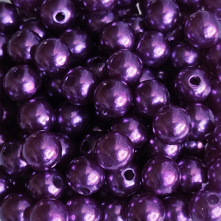 Műanyag gyöngyök 5-6mm, magenta, 400 db