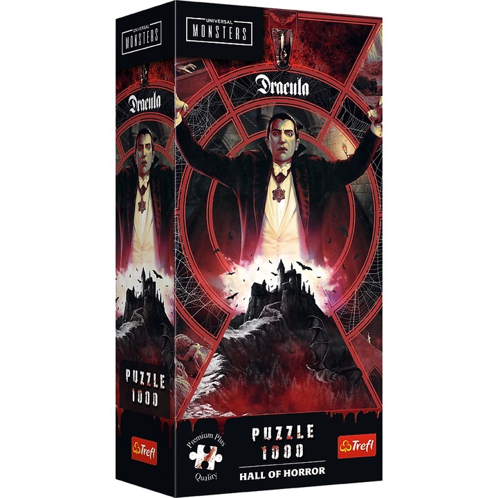 Trefl Premium Plus puzzle, Universal Monsters, A Rettegés Csarnoka, Drakula, 1000 darabos