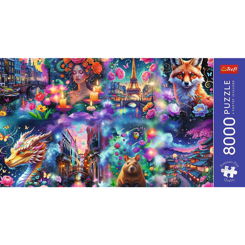 Puzzle Trefl Premium Plus, Lumea colorata, 8000 piese - eMAG.ro
