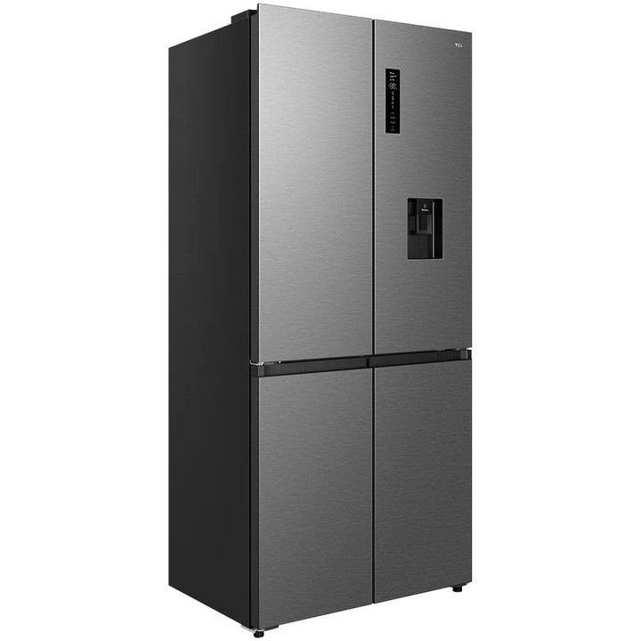 Side by Side Cross Door TCL RC518CXD0, 518 l, FREE BUILT-IN, Total No Frost, Display Touch, Metal Cooling, T-Fresh, Multi Air-Flow, Pure Air, Zona Convertibila (-20/0/5 °C), AI Radar, Dozator de Apa, Clasa D, H 190 cm, Galaxy Inox - Imaginea 3 din 17