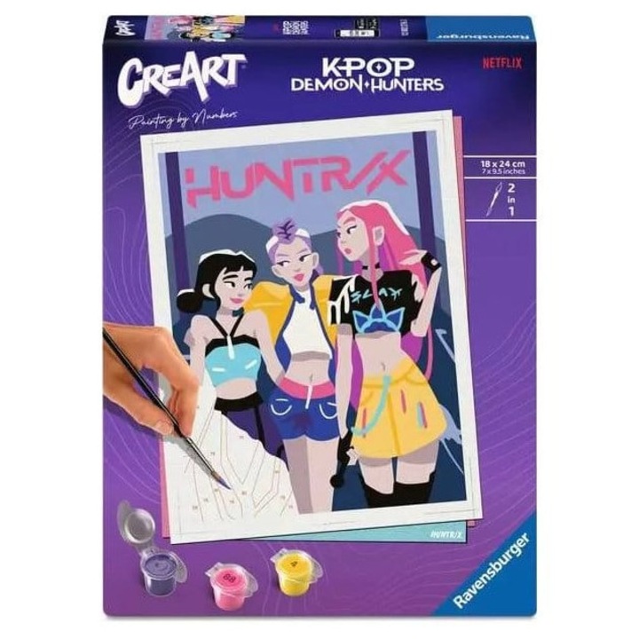 Ravensburger KPop Demon Hunters Huntrix többszínű számfestő készlet 12 év+