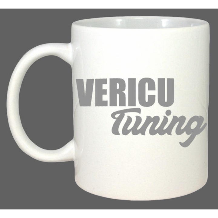Cana Vericu Tuning Font Caligrafic Auto Amuzant, Cadou, Sarbatori, Cri-Flo, Culoare Alb, 330 ml