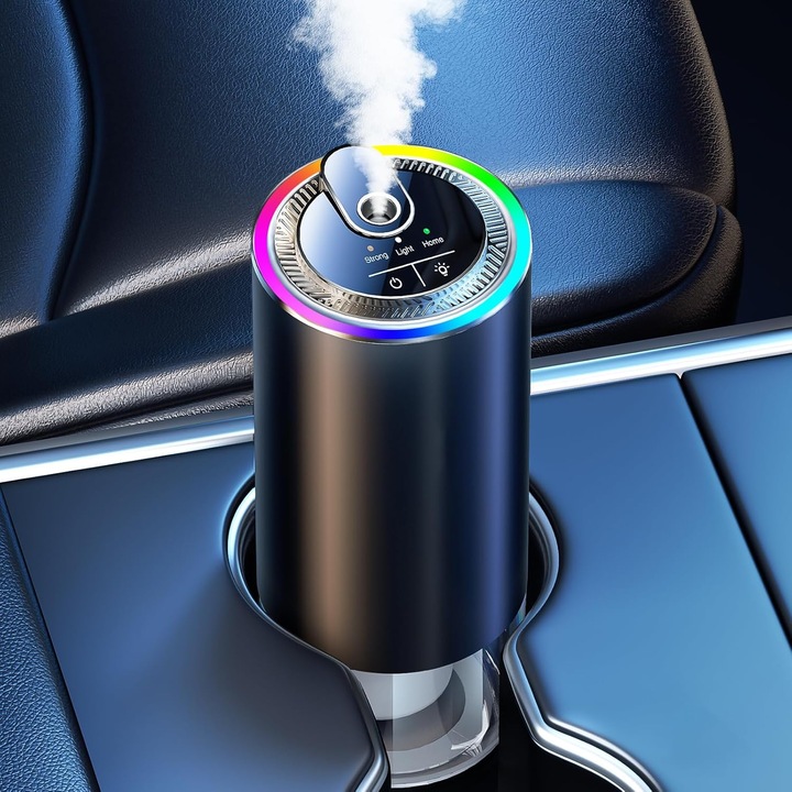 Difuzor parfum auto inteligent, 50 ml, ultrasonic, RGB, 3 moduri pulverizare, baterie 1000 mAh, pornire automata – Ocean