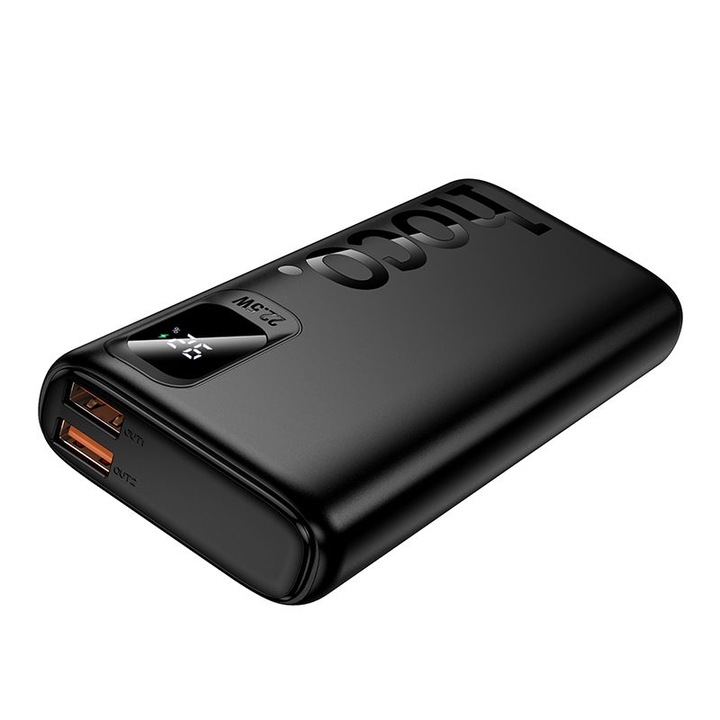 Външна батерия Hoco J158 Pro, QC PD, 2A, 22,5W, 10000 mAh, Черна
