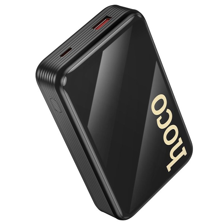 Външна батерия Hoco Q37A, QC PD, 22,5W, 20000 mAh, USB-C и Lightning, Черна