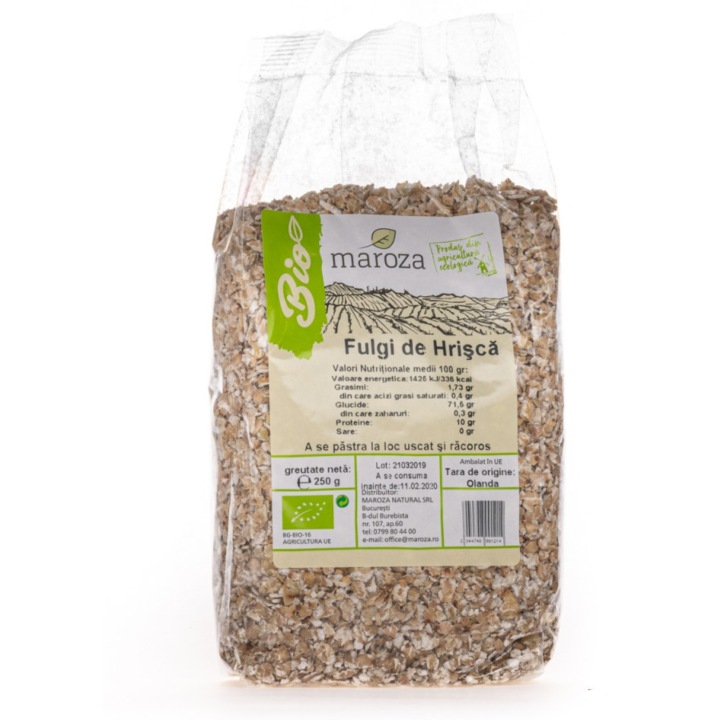 Fulgi de hrisca bio, 250gr, Maroza