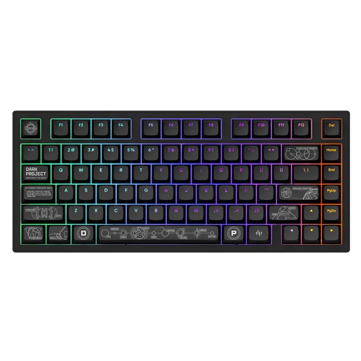 Клавиатура Геймърскa безжична клавиатура Dark Project ALU81A Terra Nova V2 Black RGB FSH-DP-KD-NOVA81-BLACK-V2