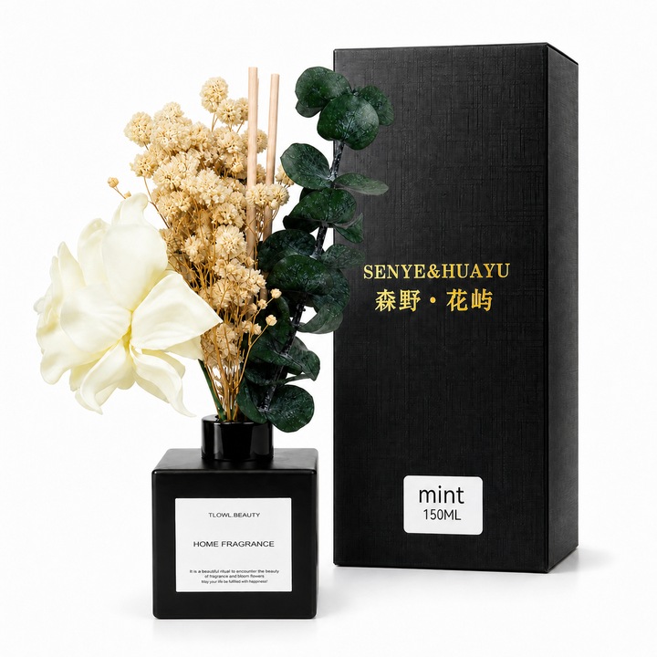 Difuzor aroma premium cu betisoare, parfum de lux pentru camera, menta, 150 ml