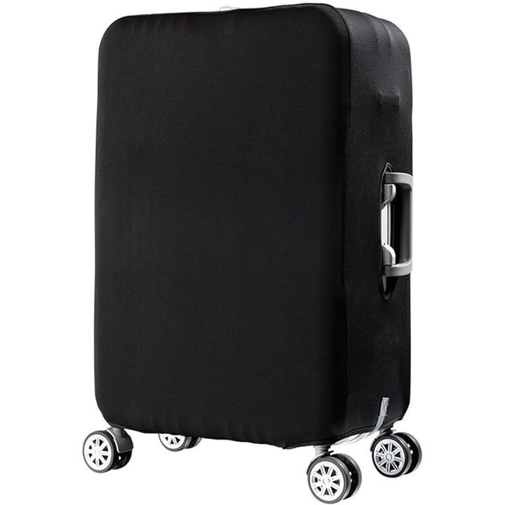 Husa de valiza, husa de protectie pentru valiza, husa elastica pentru bagaje de 26-28 inch (negru)