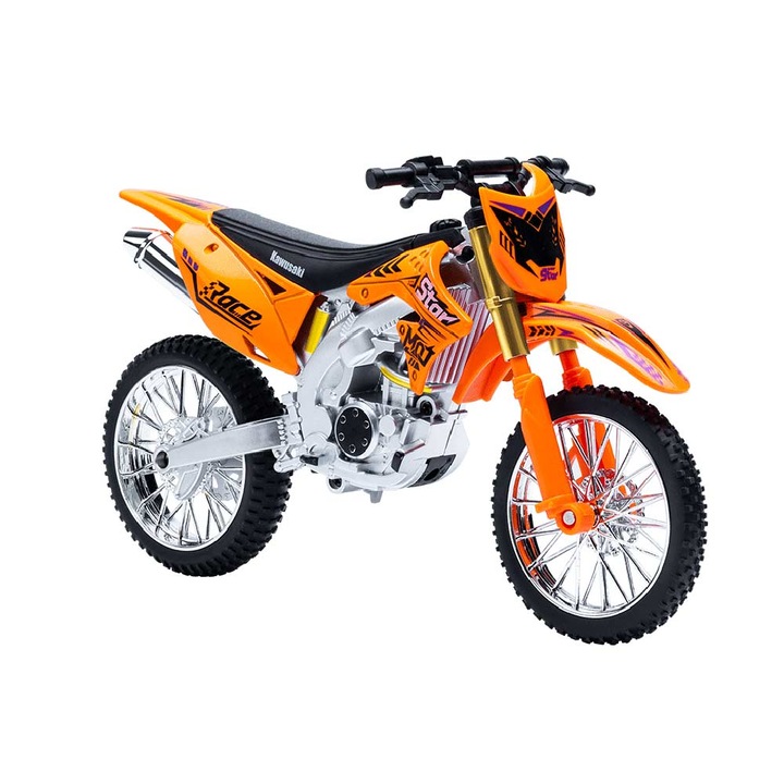 Fém motor, Cross, 1:10, Off-Road, Narancssárga, Részletes modell